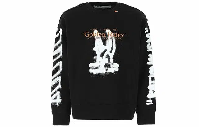 OFF-WHITE Graffiti Long Sleeve Sweatshirt Black