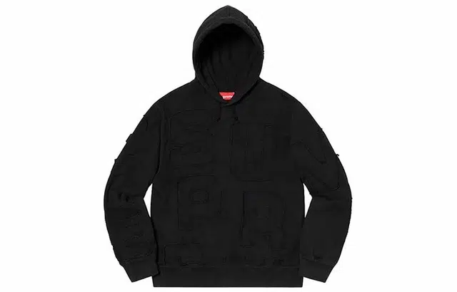 Supreme SS20 Week 6 Cutout Letters Hooded Sweatshirt
