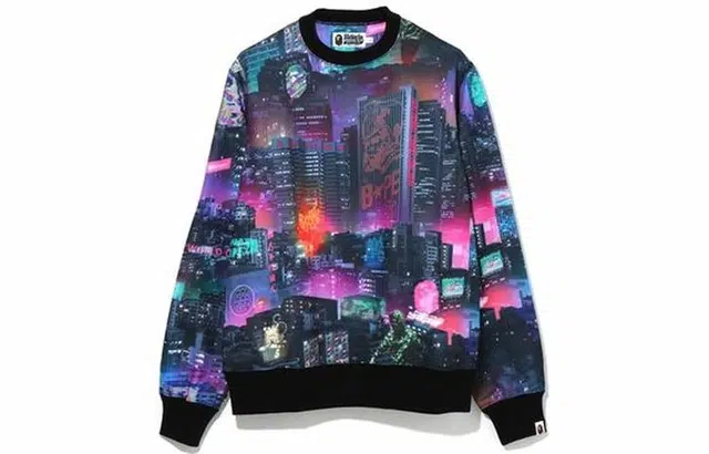 BAPE Neon Tokyo Crewneck