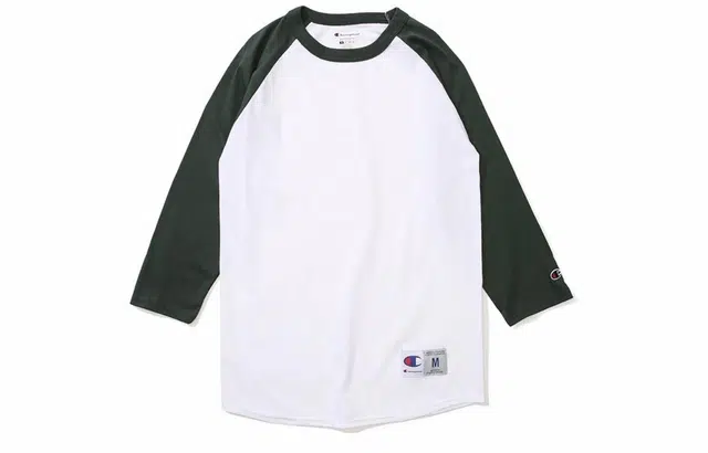 Champion Raglan 3/4 Sleeve Tee White