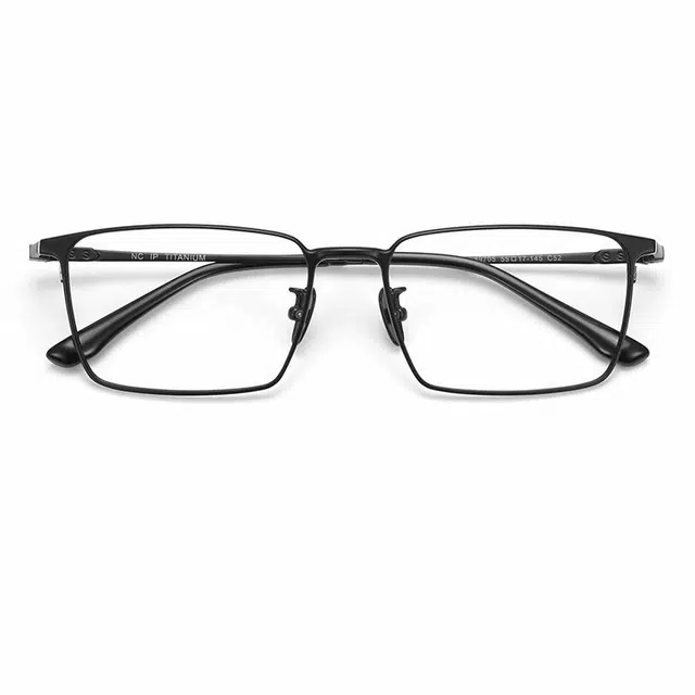 【可配度数】 苍木优品 时尚防蓝光近视高端气质商务方框 钛 方形 功能性眼镜 男款