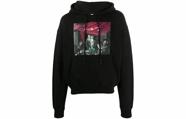 OFF-WHITE Classic Painting Hoodie Black