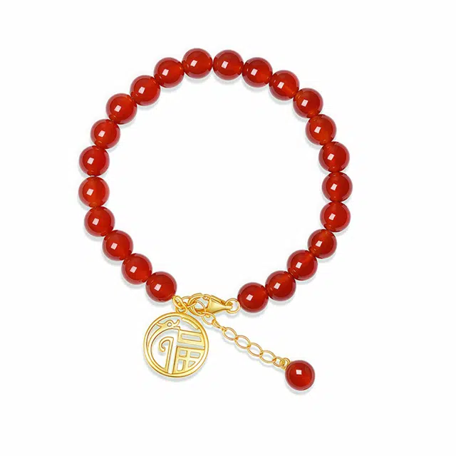 【精雕细琢】 帝苏行 福龙转运 新中式国潮 吉祥如意平安顺遂 简约小众设计 玉髓 手串 女款