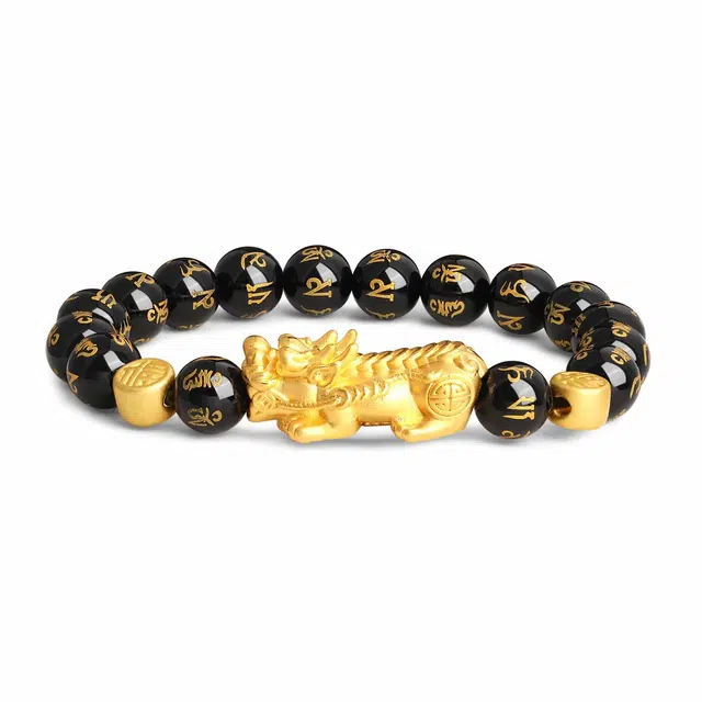 【招财纳福】 老凤祥 六字箴言福满貔貅手饰 财源广进前程似锦国潮复古风设计日常百搭吞金瑞兽转运珠#好运 玛瑙 手串 男女同款情侣款