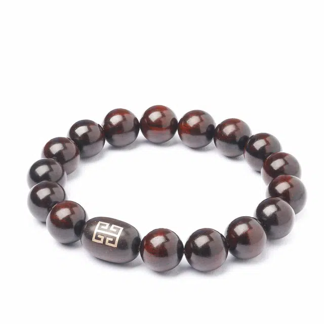 三檀小舍 回纹招财纳转运珠#好运连连 文玩盘玩小众高级轻奢礼盒 紫檀属 手串 男女同款情侣款