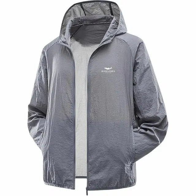 大白鲨 爆款山系风衣男女同款防紫外线皮肤衣透气降温空调服骑行钓鱼服防晒服 男款