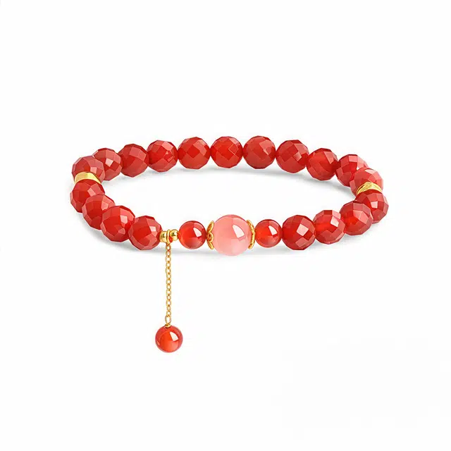 【天然纯净】 帝苏行 绯色银梦 新中式国潮 吉祥如意平安顺遂 简约小众设计 玛瑙 手串 女款