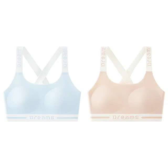 二三二三 字母简约亲肤柔软聚拢上托调整型文胸 女款 组合装