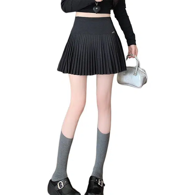 莫代尔 港味高腰防走光休闲短裙 女款