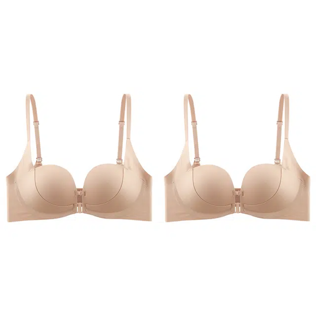 二三二三 纯色亲肤透气柔软舒适聚拢无痕文胸 女款 组合装