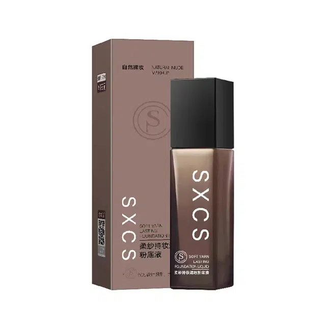素秀臣氏 柔纱持妆遮瑕粉底液 不晕染不脱妆亮泽修饰肤色修饰轮廓均匀肤色持久提亮肤色清透素颜自然遮瑕防水彩妆