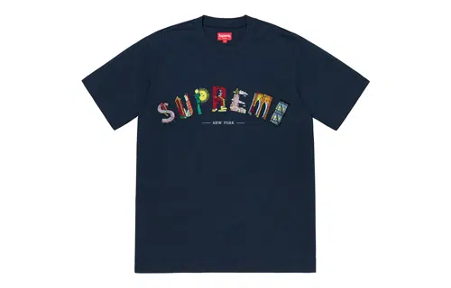 Supreme SS19 City Arc Tee Navy logoT