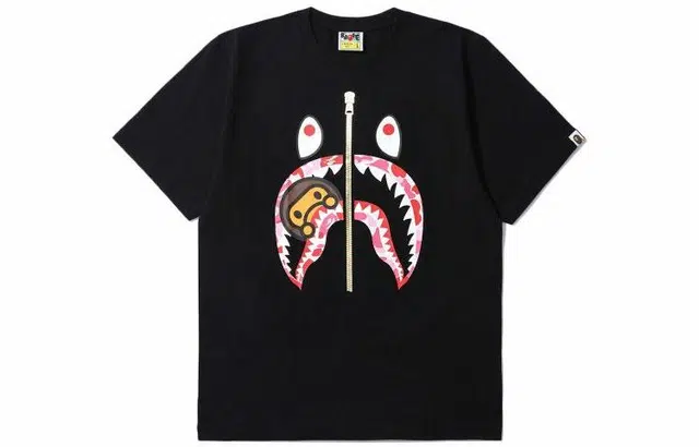 A BATHING APE Milo Shark Print Crewneck T-Shirt