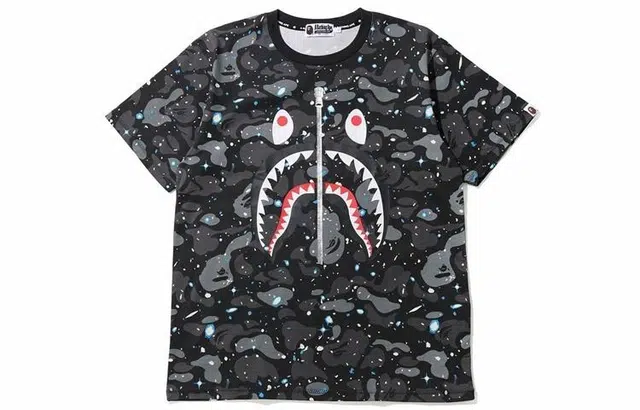 A BATHING APE Bape BAPE SS20 Space Camo Shark Tee T