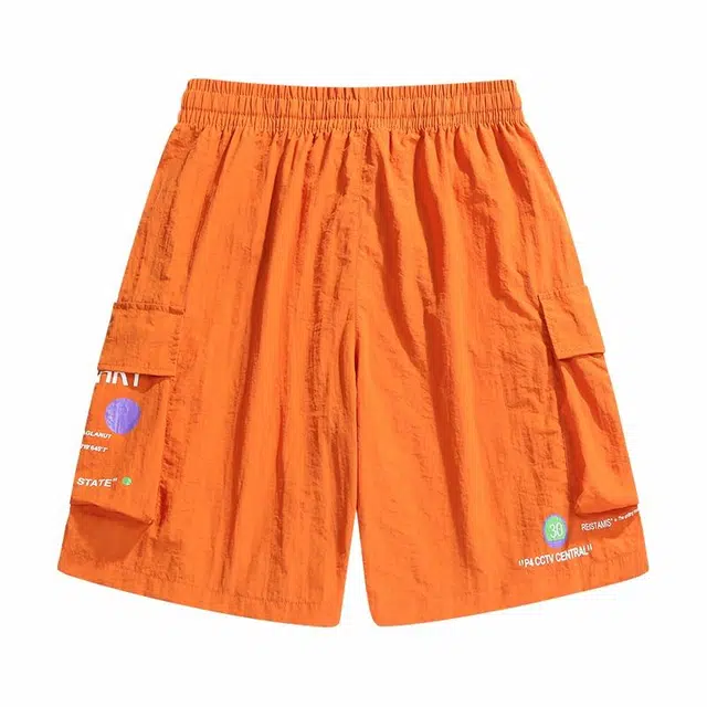 大白鲨 冰丝多口袋宽松速干休闲运动中腰五分工装短裤 男款