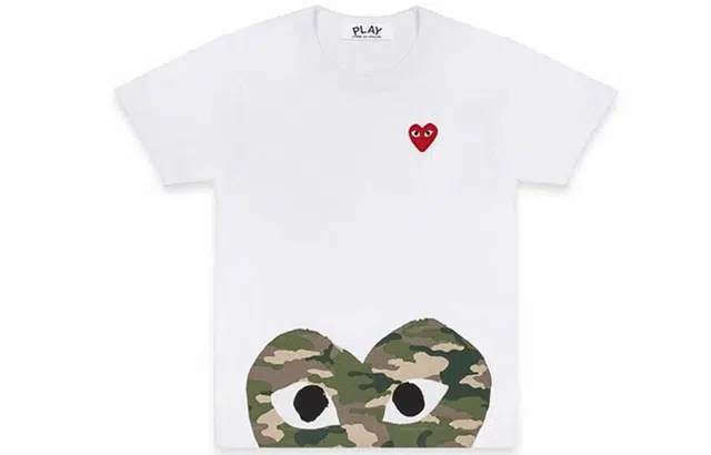 CDG Play Camo Heart T-Shirt