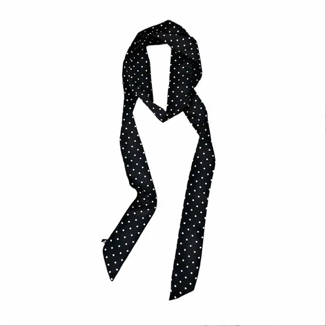 尚先生 时尚潮流 棉 丝巾 女款 波点黑色和波点白色