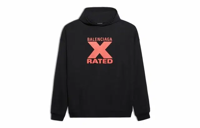 Balenciaga X-Rated Hoodie Black