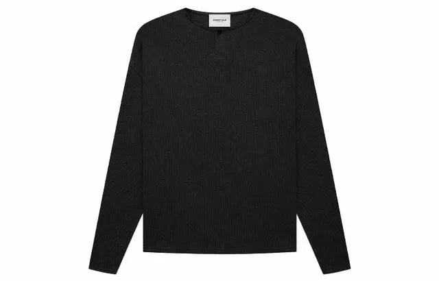 Fear of God Essentials FW21 Thermal Henley Ls Black T