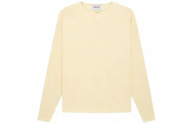 Fear of God Essentials FW21 Thermal Henley Ls ButtercreamCream T