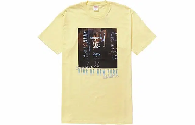 Supreme SS19 Christopher Walken King Of New York Tee Pale Yellow T