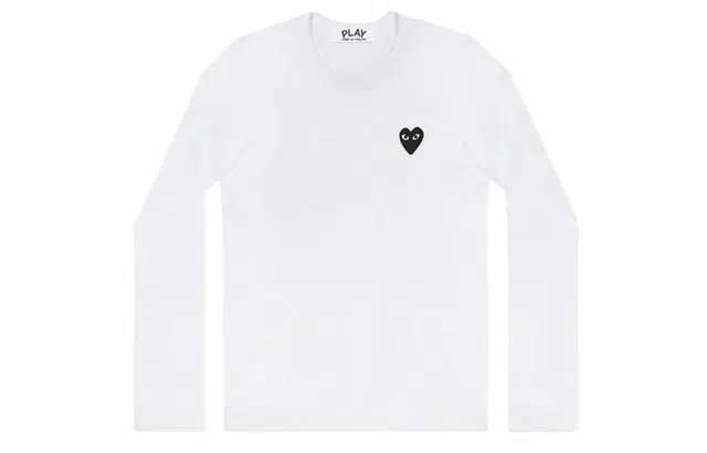 CDG Play Long Sleeve T-Shirt White