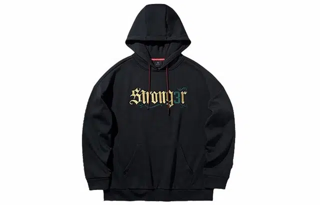 李宁 韦德系列 休闲运动连帽套头卫衣 男款 新标准黑