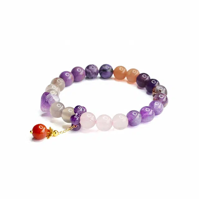 六桂福 福韵金 九紫离火多宝手饰 事业学业上岸 精致轻奢时尚 简约高级感设计转运#好运天然 紫水晶 手串 男女同款情侣款