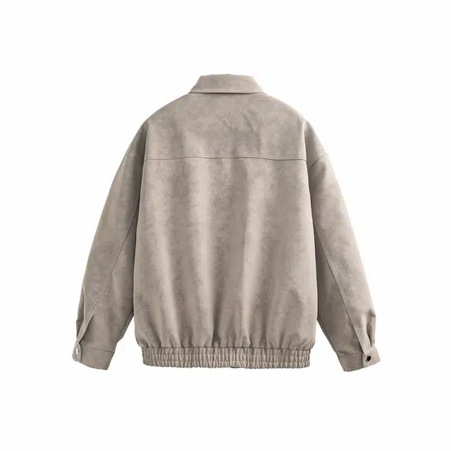 欧路得 复古硬挺痞帅高级感翻领夹克外套 男款