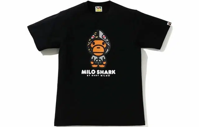 A BATHING APE Shark Hoodie Print T-Shirt