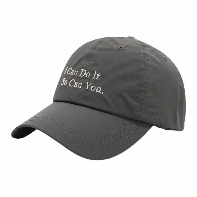 优莲茵 韩版夏季薄款速干刺绣字母遮脸防晒 大头围显脸小可调节舒适百搭 腈纶 鸭舌帽 男女同款情侣款