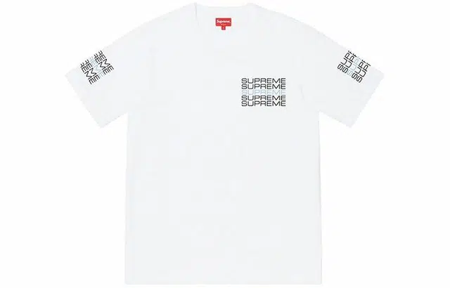 Supreme SS19 Stack Logo Tee White Logo T