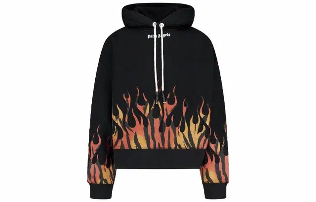 Palm Angels Tiger Flame Hoodie Black