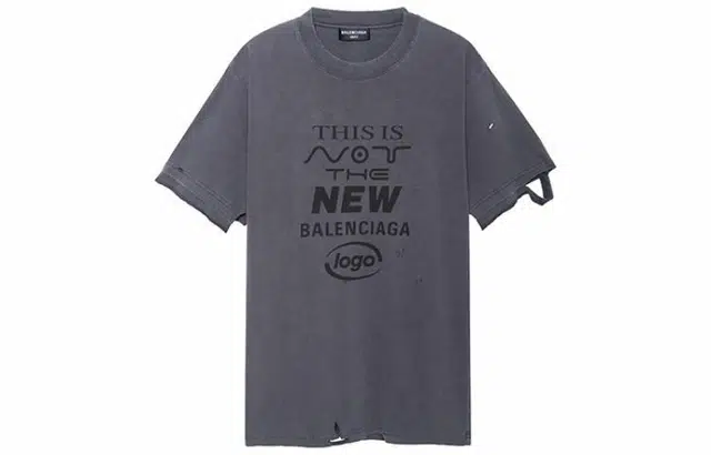 Balenciaga Vintage Print T-Shirt Black