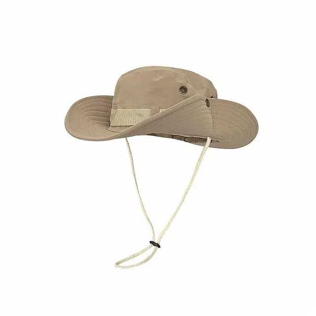 浪莎 夏季 薄荷曼波 大檐抽绳露营 防晒遮阳太阳帽登山必备氛围感拍照西部牛仔帽 涤纶 渔夫帽 男女同款情侣款