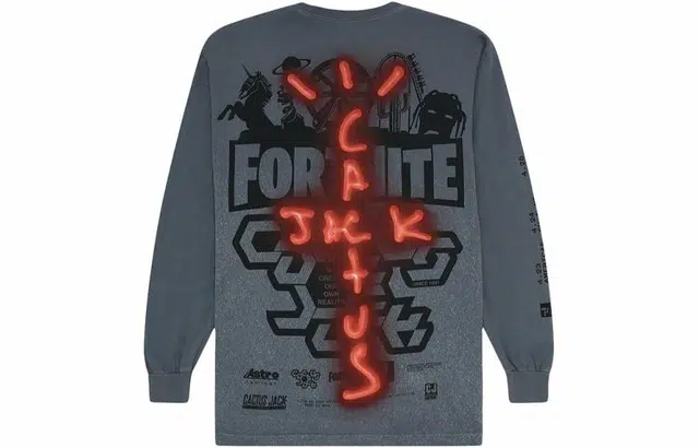 Travis Scott Cactus Jack Back Bling LS Tee T