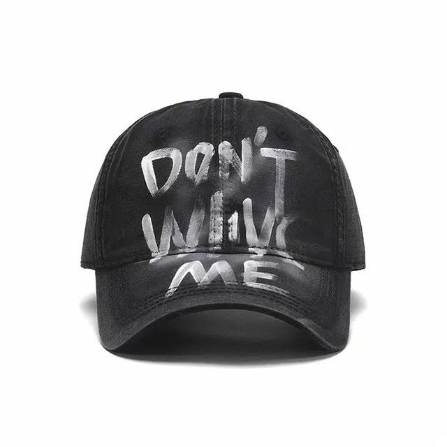 肯默 街头涂鸦字母嘻哈 头围可调节 棉 鸭舌帽 男女同款情侣款