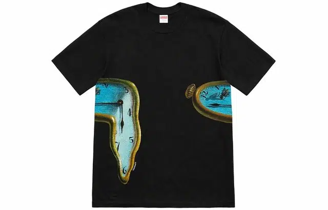 Supreme SS19 The Persistence of Memory Tee Black T
