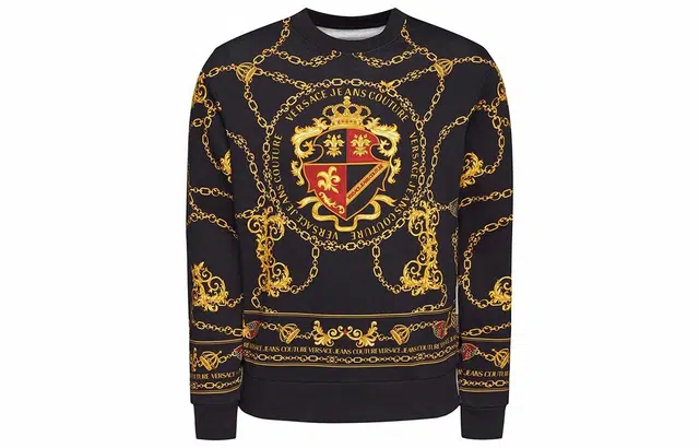 Versace Jeans Couture Baroque Print Sweatshirt Black