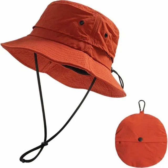 优莲茵 户外遮阳帽 野外露营薄款速干帽 可折叠收纳徒步登山帽 聚酯纤维 防晒帽 男女同款情侣款