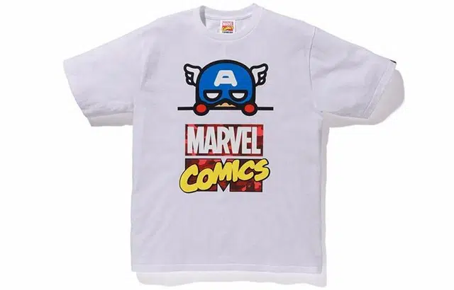 BAPE X Marvel Comic Captain Tee T