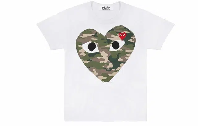 CDG Play Camouflage Heart T-Shirt