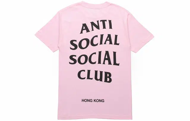 Anti Social Social Club Hong Kong Logo T-Shirt Pink
