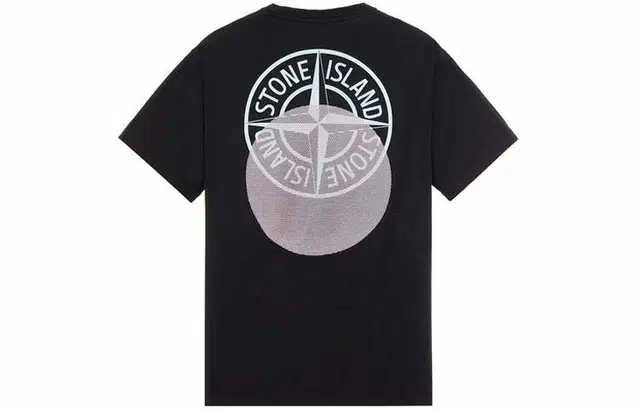 Stone Island Logo Print T-Shirt Black