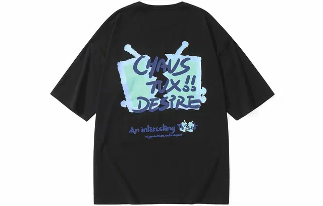 TVX Letter Print Oversized Cotton T-Shirt