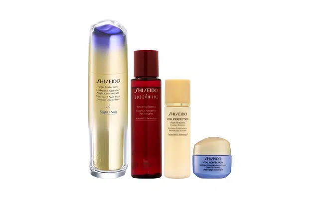 资生堂 透亮晚间精华护肤套装 滋润修护淡化细纹 四件套