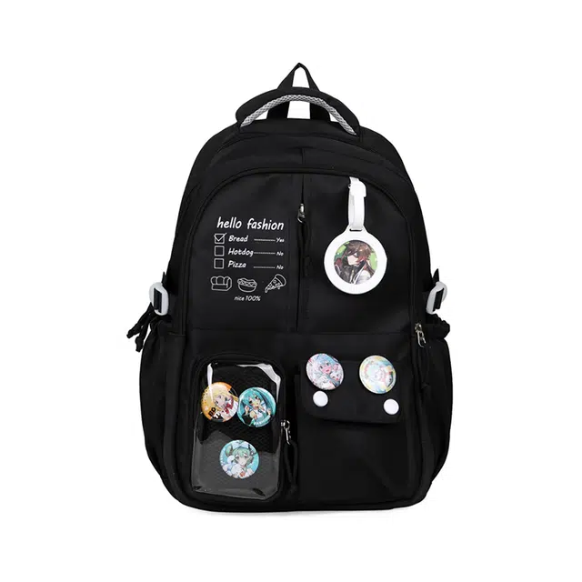 笛贝嘉 日系校园风背包小众撞色 复合布 双肩包 大号 男女同款情侣款 多色