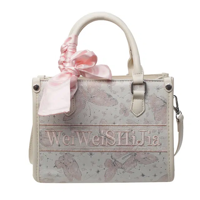 草丛喵喵喵 洋气时尚通勤质感 布料 斜挎手提包 女款 多色