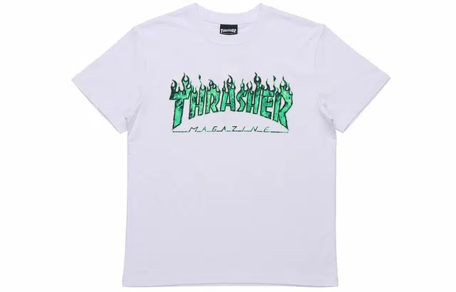 Thrasher Tee White Green