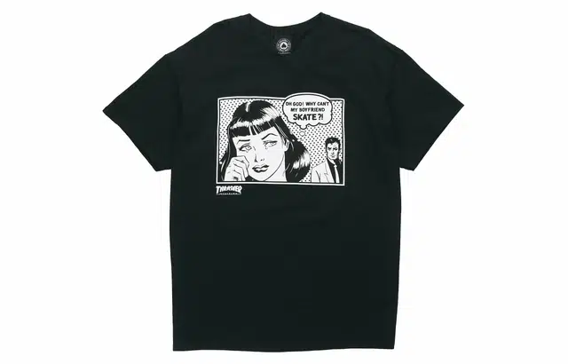 Thrasher Comic Crewneck Tee Black